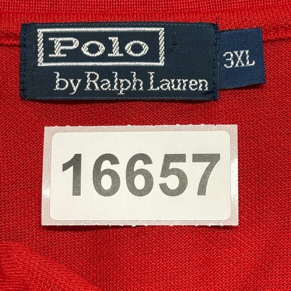 Polo Ralph Lauren Shirt Mens 3XL Red Short Sleeve Golf Polo Preppy Christmas - Picture 9 of 9